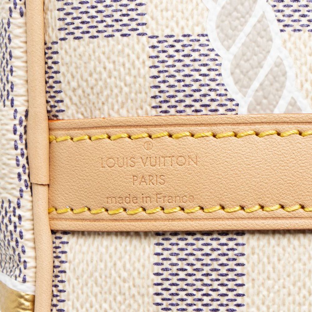 Louis Vuitton Limited Edition Damier Azur Nautical Speedy Bandouliere 25 Satchel - Picture 8 of 11